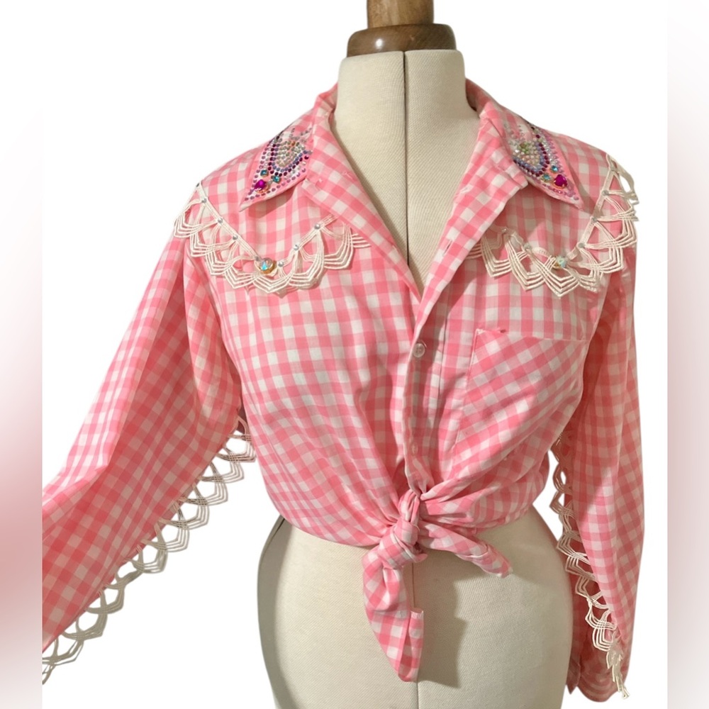 Dolly Parton Jolene Shirt Size XL Rodeo Cowgirl Disco Cowboy Costume Western